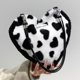 thumbnail image 4 of Bolsa con asa superior de felpa suave para mujer, Bolsa de hombro con forma de corazón para mujer (negro) Likrtyny Para Estrenar, 4 of 9
