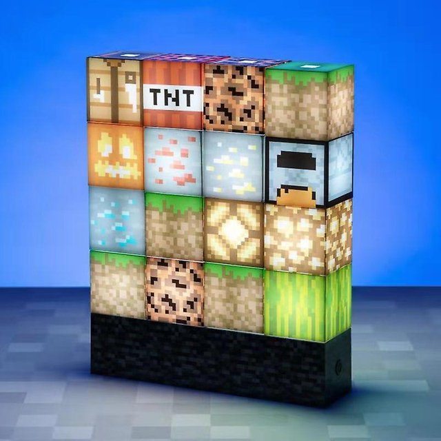 Tal Square Building Blocks Costura personalizada Lámpara Minecraft Diy Novedad creativa Usb Lámpara de costura