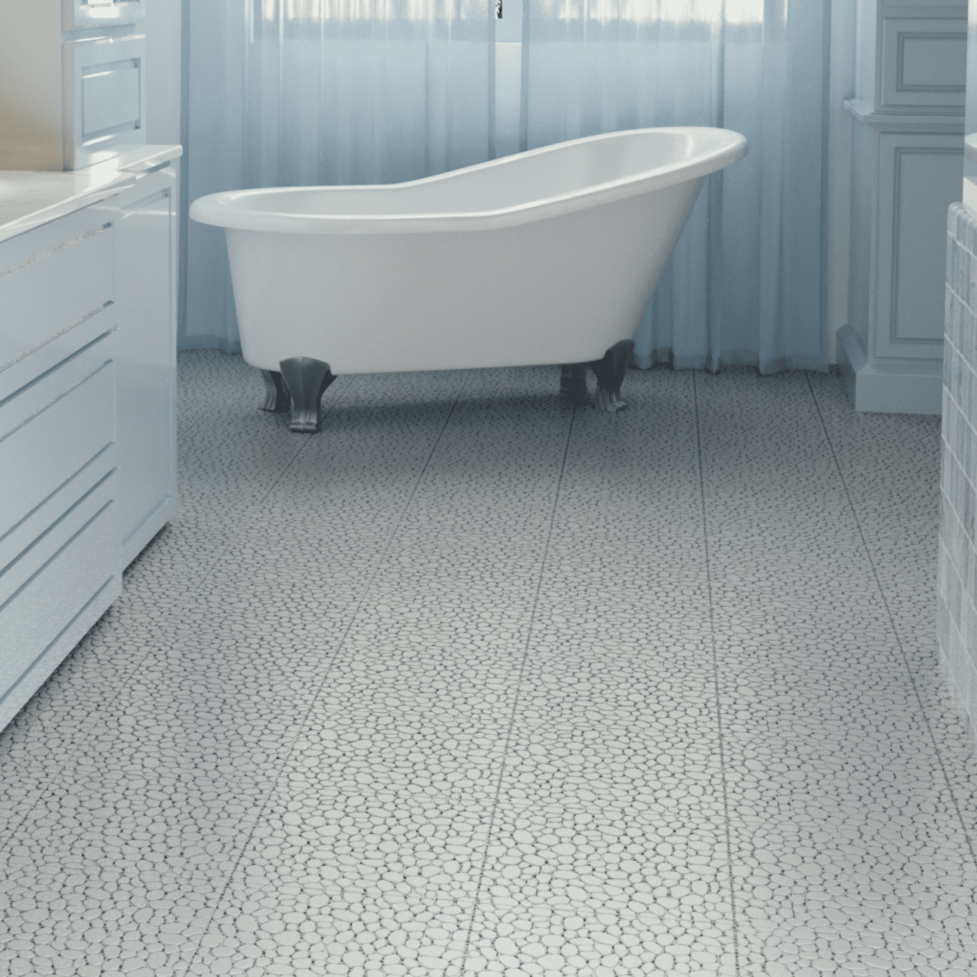 Gray Interlocking Deck Tiles Plastic Waterproof for Outdoor Bathroom Shower Balcony Porch Pack of 60