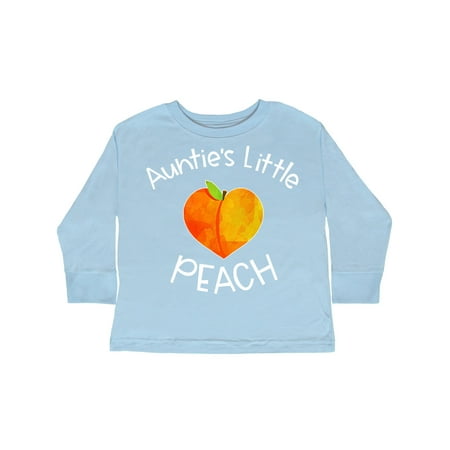 

Inktastic Auntie s Little Peach Cute Peach Heart Gift Toddler Boy or Toddler Girl Long Sleeve T-Shirt