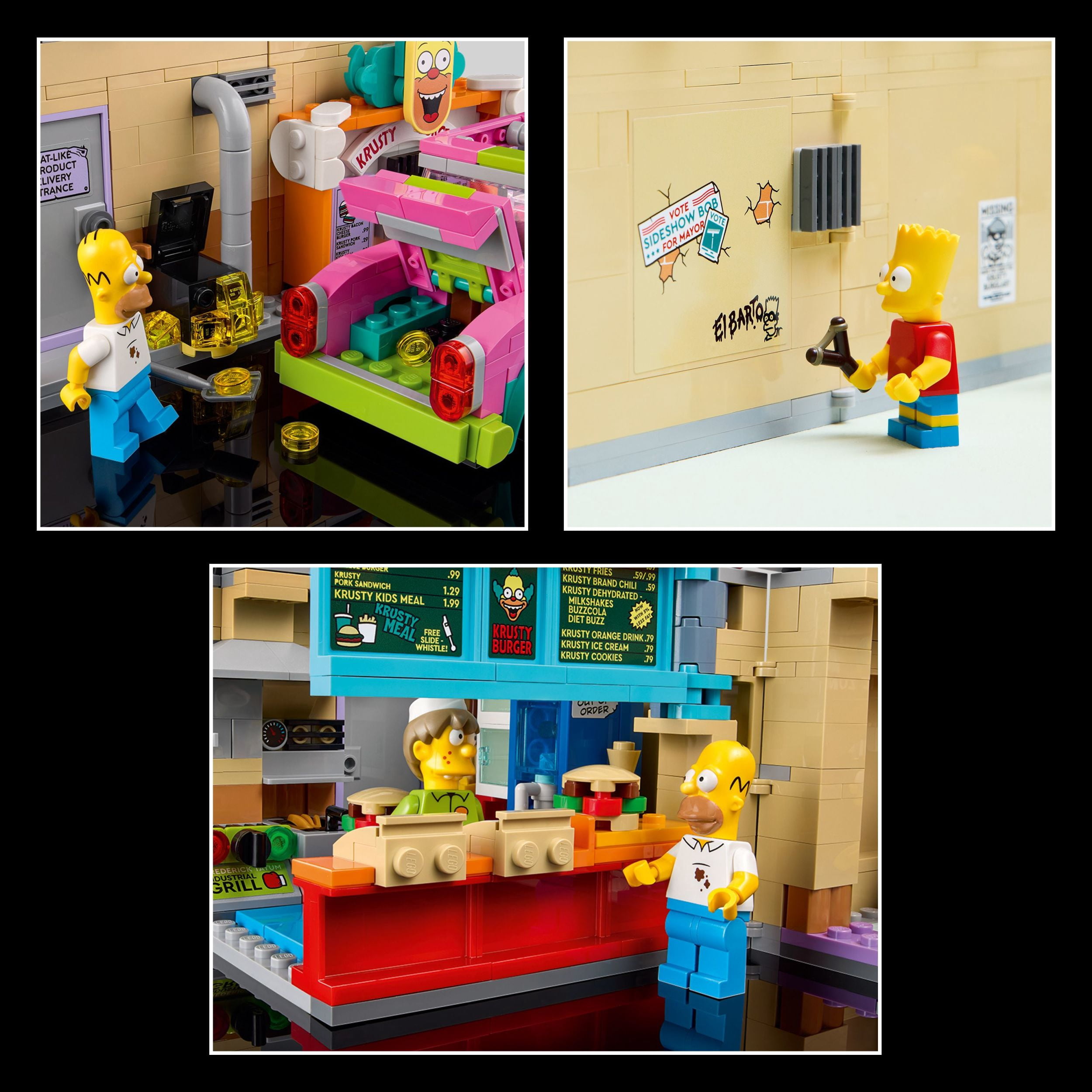 LEGO Icons The Simpsons : Krusty Burger, Ensemble de Construction pour Adultes 10352
