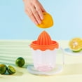 thumbnail image 2 of Orange Manual Lemon Juicer Hand Press Citrus Squeezer For Orange Lime Fruit Juice Maker Easy To Clean 4.72X3.75 Inches, 2 of 6