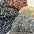 thumbnail image 6 of COUVER Unisex Blaze Chunky Cuffed Knit Roll Up Beanie Cap - 12'' 100% Acrylic Hat, Navy/ White, One Size, 1 Piece, 6 of 8
