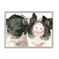 thumbnail image 2 of Stupell Industries Two Pigs Pink Snout Kiss Adorable Farm Animals Painting Gray Framed Art Print Wall Art, Design by Kamdon Kreations, 2 of 5