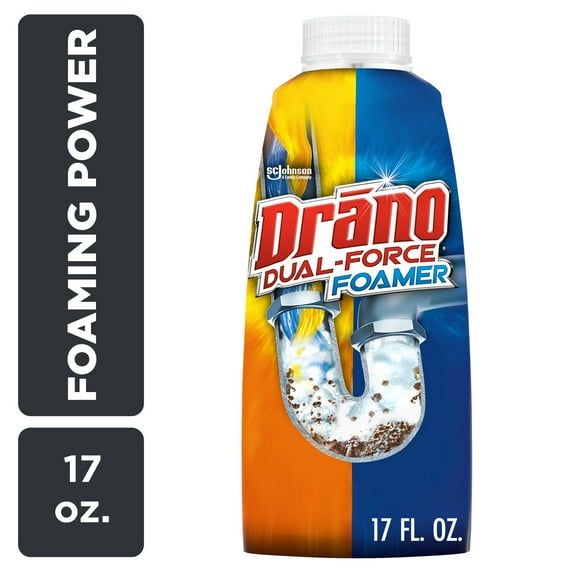Drano Dual-Force Foamer Drain Clog Remover, 17 oz, 1 Count
