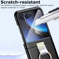 thumbnail image 3 of for Motorola Razr+ 2023 Case with Ring, [Integrated Screen Protector] Slim Hard PC Motorola Rarz Plus Back Cover Full Coverage Phone Case with Ring for Motorola Razr Plus 2023 Black, 3 of 13