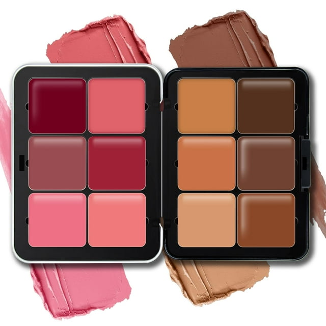 Paleta de correctores y coloretes en crema de maquillaje HOSAILY 12 colores