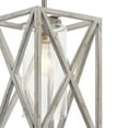 thumbnail image 2 of 1 Light Farmhouse X-Frame Mini Pendant Light Fixture with Clear Glass-Black Finish Bailey Street Home 147-Bel-2748740, 2 of 4