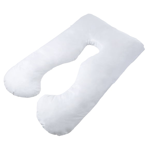 Full Body Maternity Pillow with Contoured U-Shape (White) by Bluestone