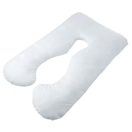 Full Body Maternity Pillow with Contoured U-Shape (White) by Bluestone