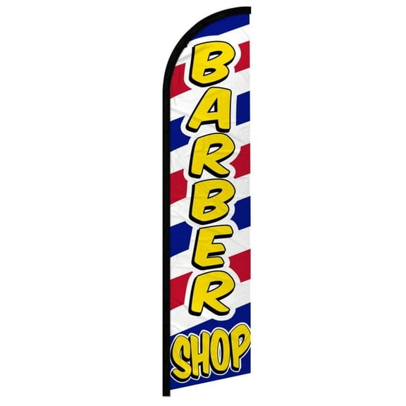 Barber Shop (Letters) Windless Banner Flag