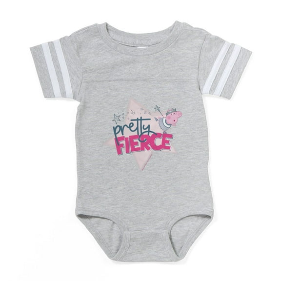 CafePress - Peppa Pig Pretty Fierce - Cute Infant Baby Football Bodysuit