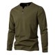 thumbnail image 1 of pstuiky camisa de manga larga para hombre, Camiseta deportiva informal de color liso para hombre, con botones, cuello en V y manga larga Tops de hombre xxl, 1 of 4