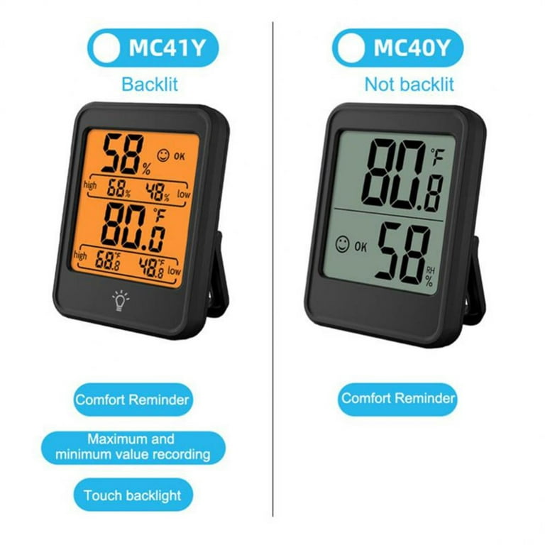 Digital Indoor Thermometer Hygrometer Back light Home Temperature