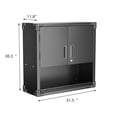 thumbnail image 3 of AOBABO Metal Wall Mounted Storage Cabinet with Locking Door & Shelf, Black, 3 of 12