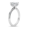 thumbnail image 2 of Empire Jewelry 1.6 Ct Asscher Cut Moissanite Ring - Hidden Halo Solitaire Design - 14K White Gold Plated Engagement Jewelry for Her, 2 of 3