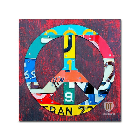 Trademark Fine Art ''Peace'' by Design Turnpike 18" x 18" Canvas Art (ALI1260-C1818GG)