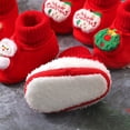thumbnail image 6 of Goodw7 Christmas Baby Booties Soft Fleece Warm Infant Sock Shoes with Elastic Ribbed Ankle Cuff and Cute 3D Christmas Appliques for Holiday Photo Shooting and Indoor Crawling, 6 of 9