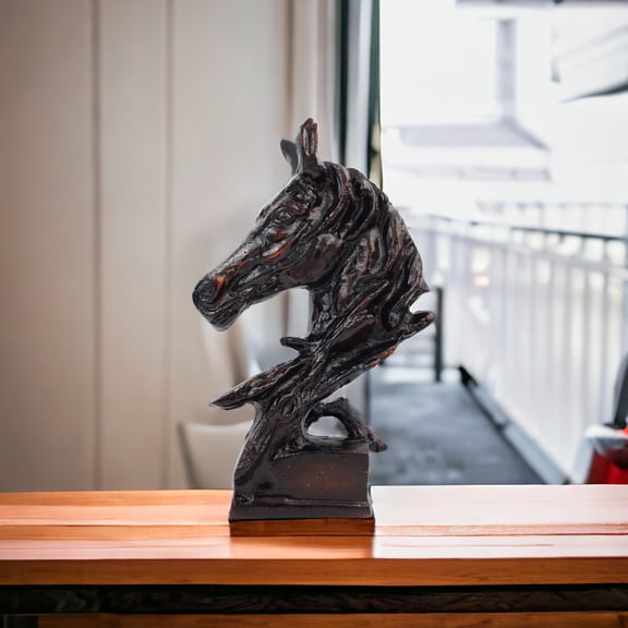 Aluminium Horse Statue 14-Inch – Stylish Metal Sculpture for Home & Office Decor