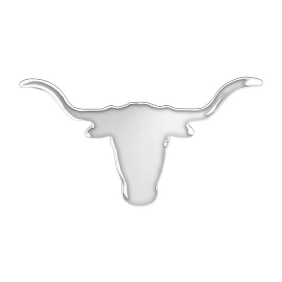 Grand General – Chrome Longhorn Skull w/ Adhesive Tape