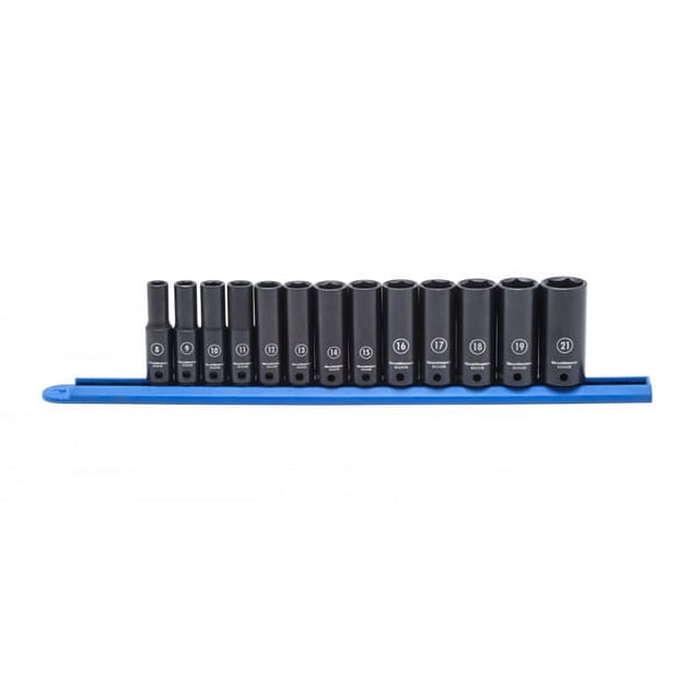 Juego De Dados De Impacto Largos Métrico Cuadro 3/8 Plg 6 Ptas Gearwrench 13 Pz 84914