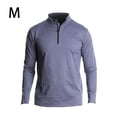 thumbnail image 3 of Minnieouse Jersey de media cremallera para hombre, camiseta cálida de manga larga transpirable de Color sólido para niños, ropa interior térmica Camisetas Azul claro METRO Minnieouse AP013080-17, 3 of 6