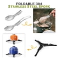 thumbnail image 3 of Ensemble de Cuisine de Camping 8 Pcs, Réchaud de Camping Pliant Léger avec Tasse en Acier Inoxydable et Fourchette Cuillère pour Cuisine en Plein Air Camping Randonnée Pique-Nique Randonnée, 3 of 7