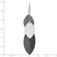 thumbnail image 4 of Finest Gold Sterling Silver Ruthenium-Plated Polished & Textured Pendant, 4 of 4