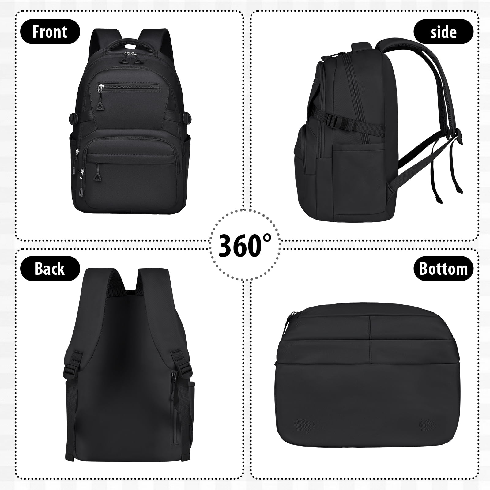 Gynky School Backpack, Large Capacity Bookbag Cute Girlish Water-Resistant Laptop Backpacks for Teen Adults Tween, Fashion Aesthetic Lightweight Travel Daypack for Women Middle School College