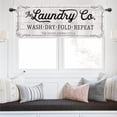 thumbnail image 4 of Laundry Room Wash Dry Fold Repeat Curtain Valance 54 x 18 Inches, Vintage Wooden Short Half Topper Curtains Window Treatments Rod Pocket, Farmhouse Home Living Room Bedroom Bathroom Decor, 4 of 6