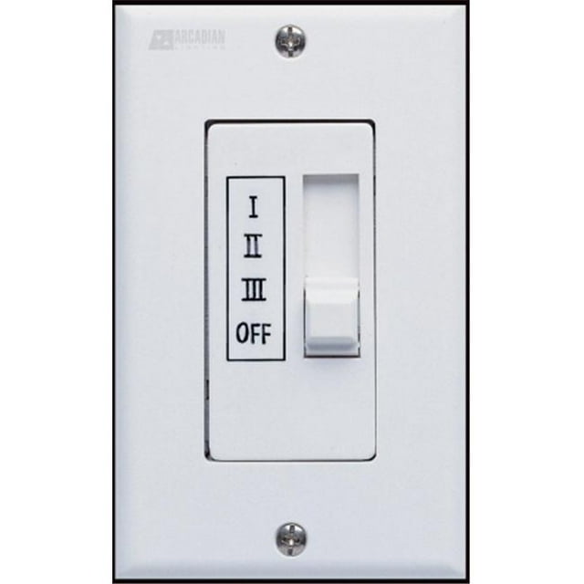 Fan PD-007-A Concord S 3-Speed 5 Amp Milti Fan Glissière Contrôle de Mur Wht