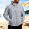 thumbnail image 5 of zejinsd Sun Protection Shirts for Men Thin Breathable Sports Sunscreen Coat Solid Color Long Sleeve Jacket Loose Quick Dry Hooded Tops, 5 of 9