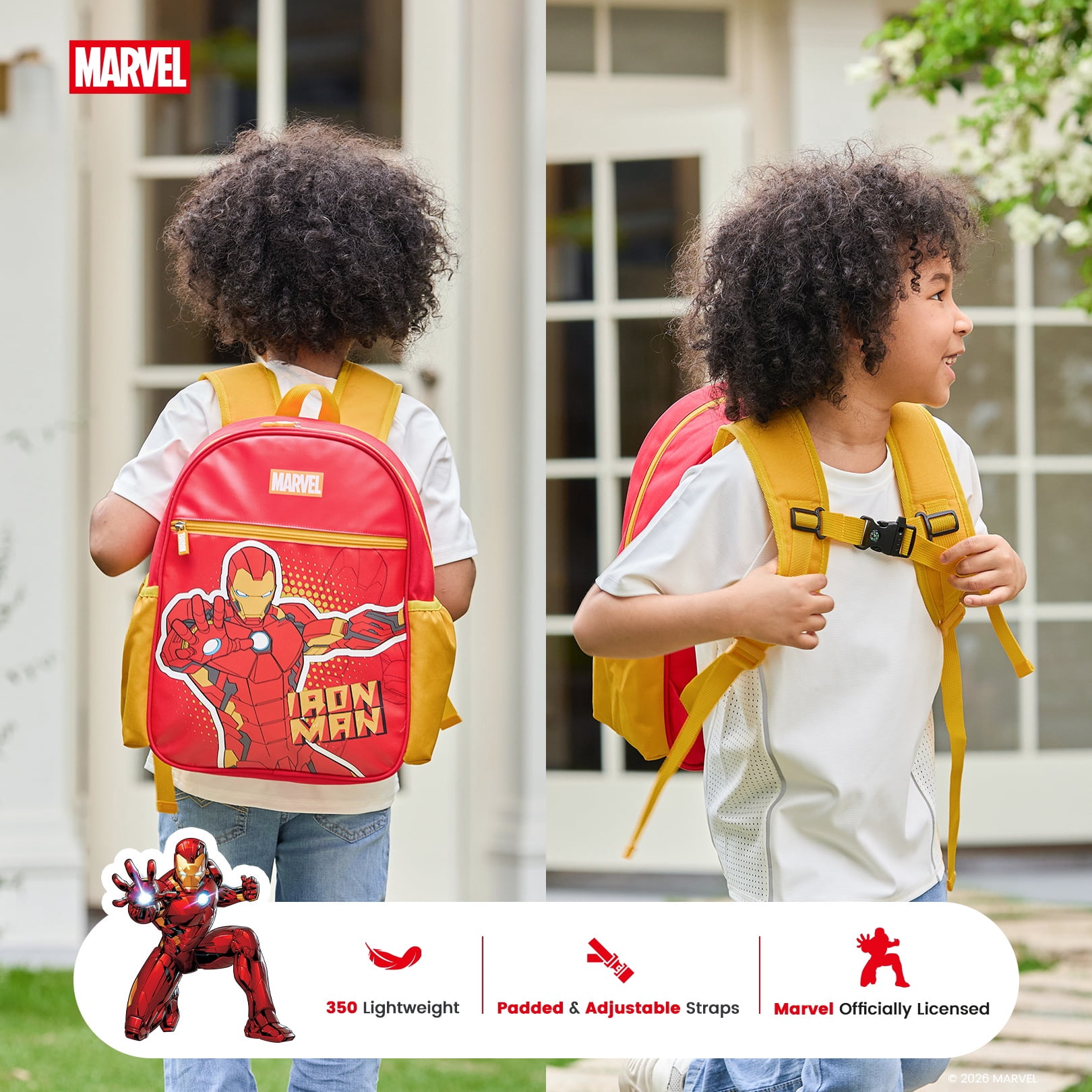 Disney Marvel Iron Man Toddler Backpack Boys Kids School Backpack Back to School Gift