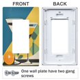 thumbnail image 3 of Yayeee Rocker Switch Wall Plate 1-Gang 4.6"x2.9" Home Decorative Outlet Cover, Yellow Glasses, 3 of 6