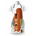 thumbnail image 3 of Squirrel Apron, Scandinavian Style Illustration of a Woodland with Trees Animal Holding an Acorn, Unisex Kitchen Bib with Adjustable Neck for Cooking Gardening, Adult Size, Multicolor, by Ambesonne, 3 of 4