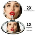 thumbnail image 2 of 2024 Upgraded Magnifying Mirror with Light, 20X Lighted Magnifying Mirror with Suction Cup and Tweezers, 3 Colors Vanity Mirror, 360 Rotation, Makeup Mirror with Lights 8 Inches, 2 of 5