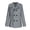 Gray, variant on Men's Double Breasted Pea Coat Mid Long Fall Winter Notch Lapel Trench Wool Coat Outwear Jackets Big and Tall Size M-4XL Navy