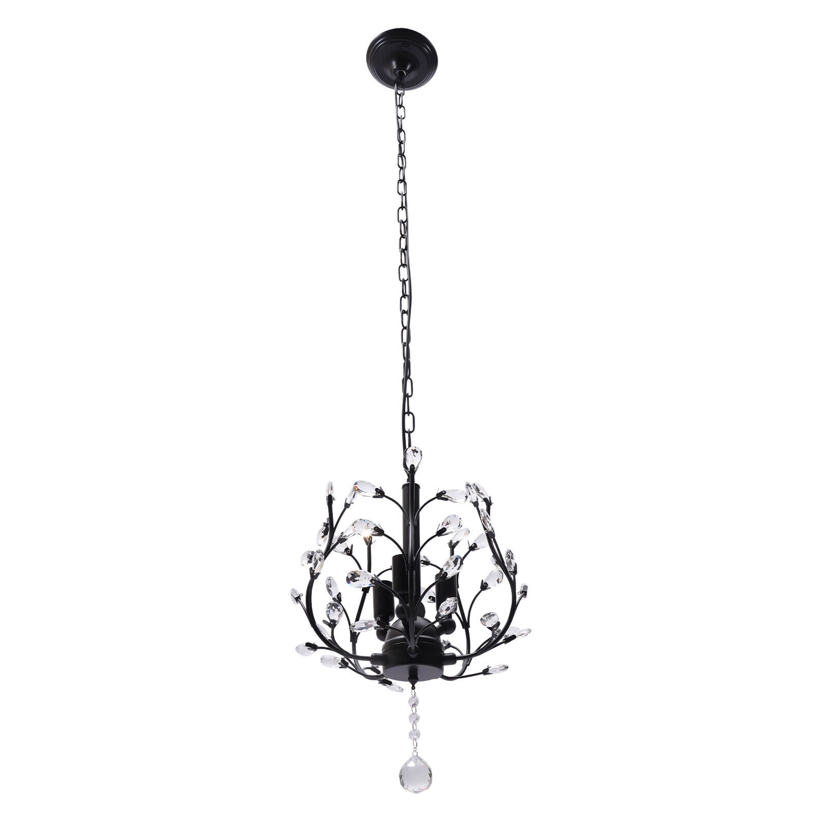Modern Crystal Chandelier Hanging Lamp Pendant Ceiling Light Dining Room Fixture