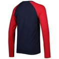thumbnail image 3 of Men's New Era Navy New England Patriots Current Raglan Long Sleeve T-Shirt, 3 of 3