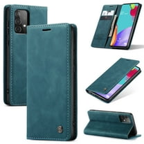 CaseMe Leather for Samsung Galaxy A52 Case, Flip Wallet Leather Case with Card Holder Magnetic Closure Shockproof Kickstand Protective Phone Cases Cover for Samsung Galaxy A52 6.5-inch,Blue
