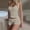 A Khaki, variant on PRINxy Women's Star Print 2-Piece Loungewear Set Spaghetti Strap Tank Tops and Shorts Lightweight Slim Fit Pajama Sets Beige XXL