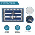 thumbnail image 6 of Navy Blue Anchor Placemats Set of 6, Nautical Summer Beach Coastal Ocean Placemats for Dining Table, Place Mats for Kitchen Tabletop, Waterproof Wipeable Dining Table Mats Set, 6 of 9