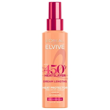 L'Oreal Paris Elvive Dream Lengths Heat Slayer Pre-Iron Spray Leave-In, 4.4 oz.