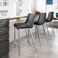 thumbnail image 1 of Magnus Counter Stool (Set of 2) Black & Silver, 1 of 7