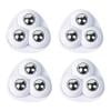Polea giratoria adhesiva, sin ruido, para contenedores, cajas de almacenamiento, muebles (blanco A), 4 Uds. Likrtyny Para estrenar