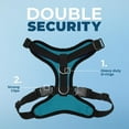thumbnail image 4 of Voyager Step-In Lock Dog Harness & Reflective Leash Set w/ Neoprene Handle 6ft - For Small to Large Breed Dogs/ Cats, Cute & Heavy-Duty for Walking, Running & Training - Turquoise Black Trim, XXS, 4 of 9