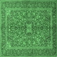 thumbnail image 1 of Ahgly Company Indoor Square Medallion Emerald Green Traditional Area Rugs, 5' Square, 1 of 4