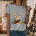 thumbnail image 2 of Duqingm Christmas Shirts for Women 2025 Christmas Shirt for Women Letter Print T Shirts Xmas Holiday Short Sleeve Pullover Tops Christmas Vacation Tee Shirts Light Gray,S, 2 of 6