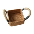 thumbnail image 1 of Cesta de ratán, cesta para aperitivos, bandeja para servir, cesta de pan tejida a mano novedosa, cesta de almacenamiento para cafeterías, vacaciones, B, 1 of 8