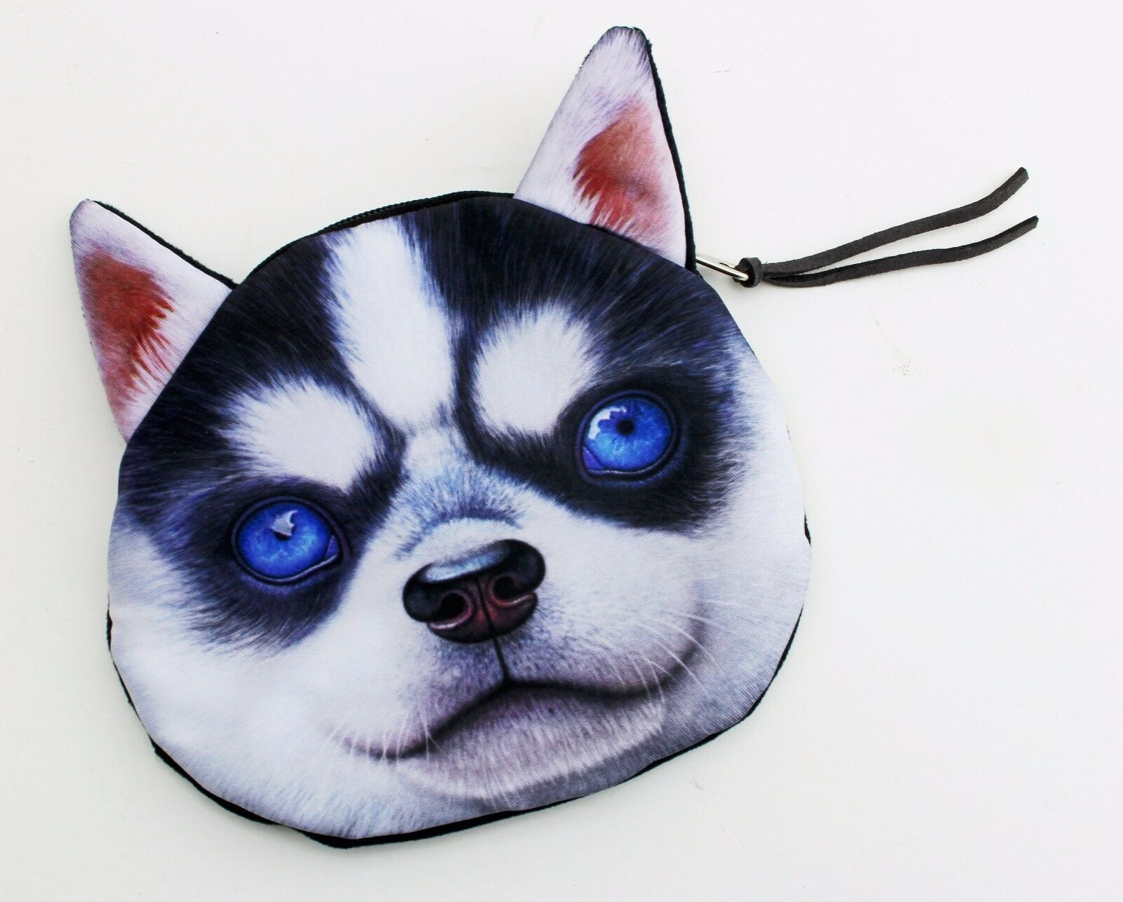 Rh Studio Coin Purse Clasp Closure Dogs Face Cute Nose Ears Print Wallet Exquisite Coin Pouch Girls Women Clutch Handbag Exquisite Gift